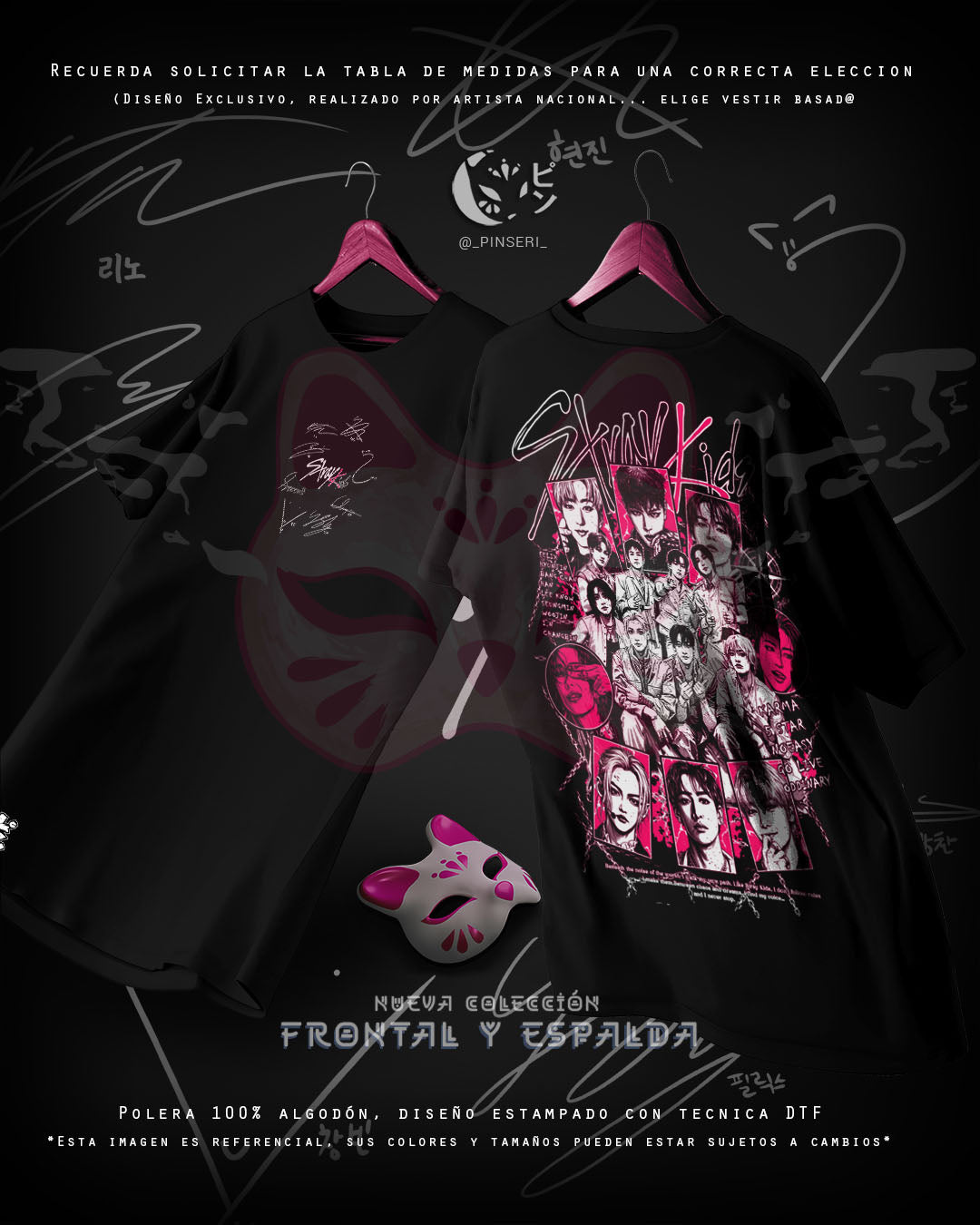 Diseño Stray Kids Frontal y Espalda